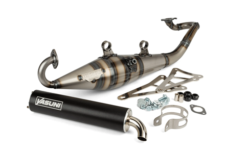 Auspuff Yasuni Scooter Z (Alu-Schwarz) Minarelli horizontal