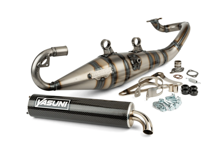 Pot déchappement YASUNI Scooter Z (carbone), scooter Minarelli horizontal 50cc (Aerox, Nitro, F12, Ovetto, Neos, SR....)