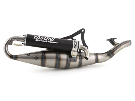 Pot YASUNI Scooter R silencieux alu noir Minarelli horizontal Pot YASUNI Scooter R silencieux alu noir Minarelli horizontal
