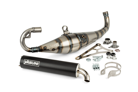 Auspuff Yasuni Carrera 21 Alu-Schwarz, Minarelli horizontal