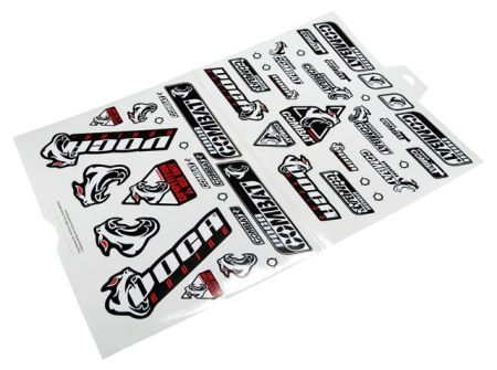 Aufkleberset VOCA Racing, beinhaltet Aufkleber für rechts und links Aufkleberset VOCA Racing, beinhaltet Aufkleber für rechts und links