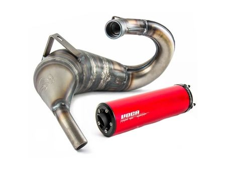 Auspuffanlage Voca Cross Rookie 50/70cc roter Endschalldämpfer Yamaha DT / X-Limit