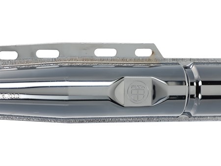 Auspuff Puch Maxi 18mm verschweisst, original mit CH-Nummer und Logo
