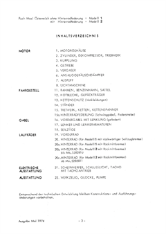 Ersatzteilkatalog Puch, Maxi,1-Gang-Automatik, mit oder ohne Hinterradfederung