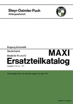 Ersatzteilkatalog Puch Maxi S, N (DE)