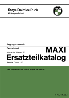 Ersatzteilkatalog Puch Maxi S, N (DE) Ersatzteilkatalog Puch Maxi S, N (DE)