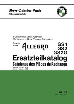 Ersatzteilkatalog Puch Allegro GS 1, GS 2, GS 2G