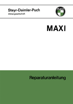 Manuel datelier répatation brochure du propriétaire (en Allemand), vélomoteur Puch Maxi