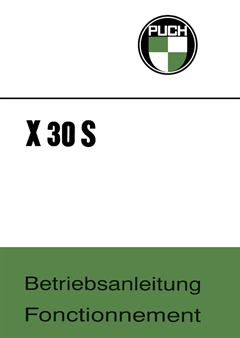 Manuel datelier / Notice, vélomoteurs Puch X30 Sport NS/NL