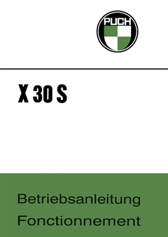 Betriebsanleitung Puch X30 Sport NS/NL Betriebsanleitung Puch X30 Sport NS/NL