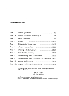 Ersatzteilliste SACHS 50/2 und 50/2M