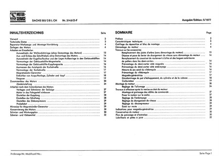 Werkstatthandbuch Sachs 503/2 B L CH Motor