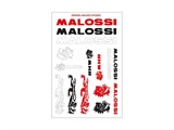 Aufkleber Malossi schwarz/weiss/rot Aufkleber Malossi schwarz/weiss/rot