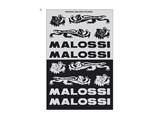 Aufkleber Malossi schwarz/silber
