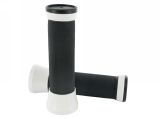 Lenkergriffe STR8 CNC, schwarz / weiss Lenkergriffe STR8 CNC, schwarz / weiss