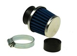 Luftfilter gerade, Anschluss 28/35mm Dell'Orto PHBG, PHVA, PHBN, Chrom