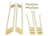 Aufkleber Puch links + rechts gold
