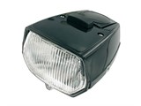 Lampe eckig schwarz, mit Schalter Lampe eckig schwarz, mit Schalter