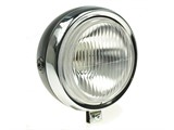 Lampe rund chrom/schwarz, 13cm ohne Schalter, Sachs/Puch ect. Lampe rund chrom/schwarz, 13cm ohne Schalter, Sachs/Puch ect.