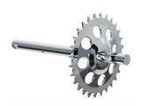 Tretachse 28 Zähne Chrom Puch Maxi S / N Tretachse 28 Zähne Chrom Puch Maxi S / N