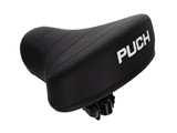 Sattel (niedrig) schwarz mit PUCH Aufdruck, universal Sattel (niedrig) schwarz mit PUCH Aufdruck, universal