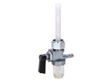 Benzinhahn M16x1 universal Anschluss Ø 6mm 90° mit Schauglas Benzinhahn M16x1 universal Anschluss Ø 6mm 90° mit Schauglas
