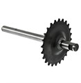 Tretlagerwelle 215mm, 24Zähne, Peugeot 103 Tretlagerwelle 215mm, 24Zähne, Peugeot 103