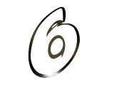 Startnummer Sticker / Aufkleber 9cm weiss - Nr. 6 Startnummer Sticker / Aufkleber 9cm weiss - Nr. 6