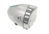 Eierlampe silber / chrom «Befestigung seitlich» Eierlampe silber / chrom «Befestigung seitlich»