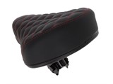Selle (matelassée) noir et rouge, universelle Selle (matelassée) noir et rouge, universelle