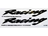 Aufkleber Racing schwarz 16cm Aufkleber Racing schwarz 16cm