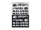 Autocollants / Stickers Malossi noir/ argenté