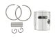 Piston complet Athena/Eurocilindro alu 43mm axe 12, vélomoteurs Piaggio Ciao