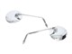 Paire de rétroviseur M8 droite Replay chrome rond 103mm, universel vélomoteurs, scooter, motos