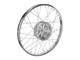 Roue arrière 17" jante à rayons chromée, vélomoteurs Piaggio Ciao, SI, Bravo, Boxer