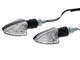 Blinkerset LED schwarz (M8) kurz E8 Prüfzeichen
