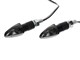 Paire de clignotants à Led's "mini" noir (M8), homologation E8 universel vélomoteurs, scooter, motos
