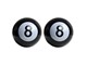 Bouchons de valve boule de billard "8" noir (2 pcs)