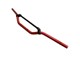 Guidon cross aluminium avec barre de renfort, rouge eloxè, 81cm