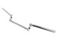 Guidon torsadé chromé, haut. 5 cm / largeur 61cm