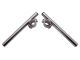 Paire de guidon bracelet acier chromé, universels fourche 28-30mm