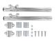 Paire de guidon bracelet acier chromé, universels fourche 28-30mm