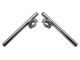Paire de guidon bracelet acier chromé, universels fourche 32-35mm