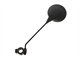 Rétroviseur rond noir universel réversible (gauche + droit), universel vélo-vélomoteurs