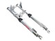 Fourche télescopique EBR avec support pour frein à disque, chromée
