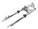 Fourche télescopique EBR avec support pour frein à disque, chromée
