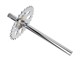 Axe de pédalier 230mm acier chromé 28 dents, vélomoteurs Puch Maxi S / N