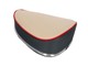 Selle type Denfeld, crème/gris/rouge