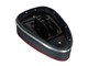 Selle type Denfeld, crème/gris/rouge