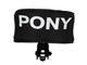 Selle (surélevée) avec inscription PONY, noir/blanche universelle